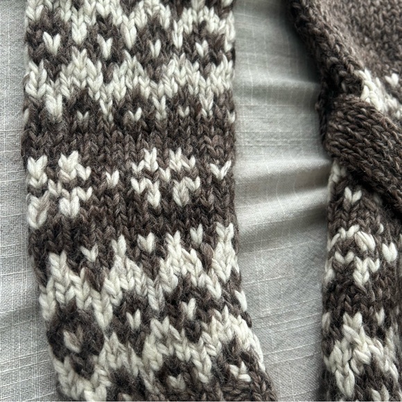 NWT Banana Republic 100% Wool Fair Isle Shawl Collar Belted Cardigan XS - Picture 11 of 11
